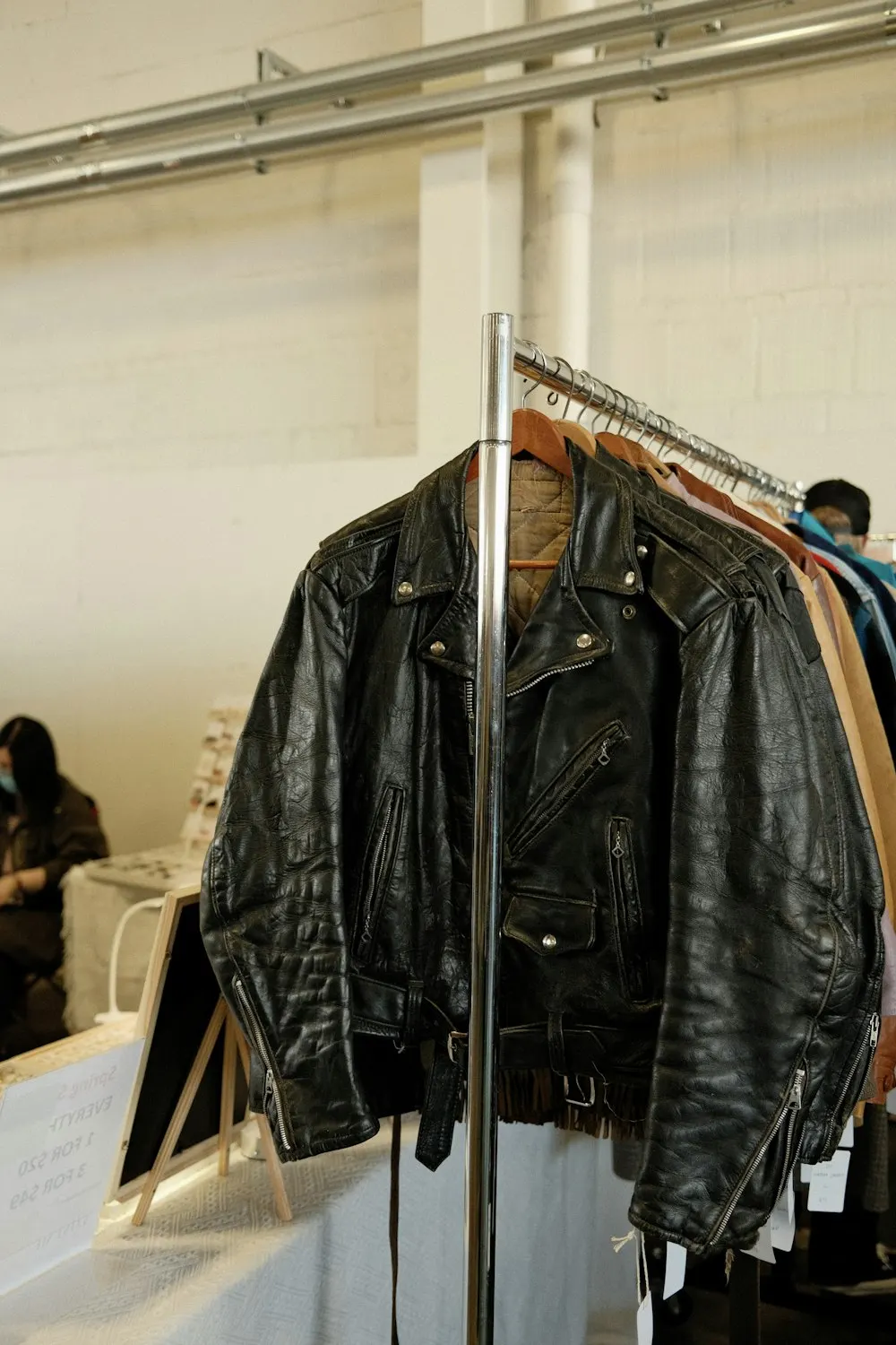 Chaqueta biker de cuero